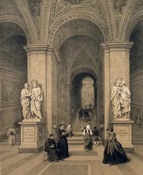 Die heilige Treppe des Santi-Heiligtums in Rom, Illustration aus dem Album 